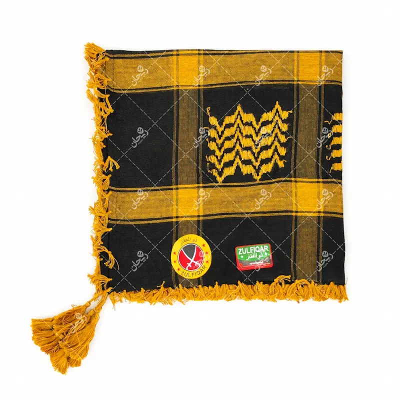 چفیه عربی نجفی (عراقی) منگوله‌دار | نخی چهارگوش