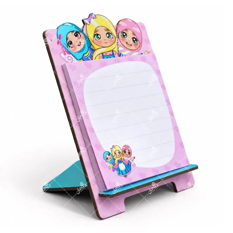 بوم یادداشت دخترانه طرح حجاب | 50 برگی با طرح‌های کودکانه جذاب