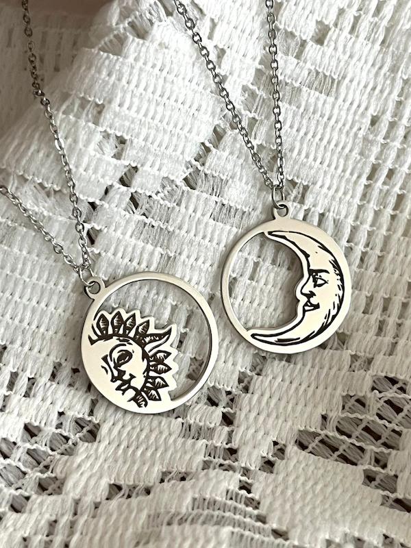 گردنبند ست ماه و خورشید ۲ 🌞