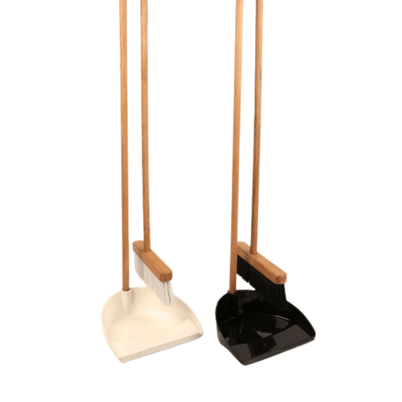 ست جارو خاک انداز چوبی