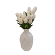 گل لاله سفید مصنوعی  - دونه ای
