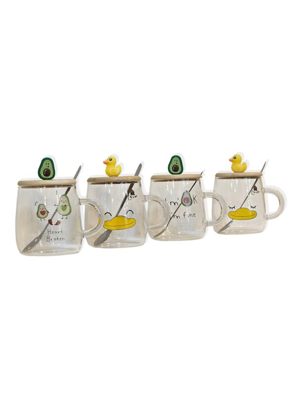 ماگ پیرگس دربدار هوم کلاسیک – طراحی فانتزی با طرح آووکادو و اردک