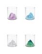 لیوان شیشه‌ای کوهستانی رنگی مدل Mountain Glass | لیوان دکوراتیو و خاص پذیرایی