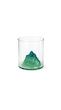 لیوان شیشه‌ای کوهستانی رنگی مدل Mountain Glass | لیوان دکوراتیو و خاص پذیرایی