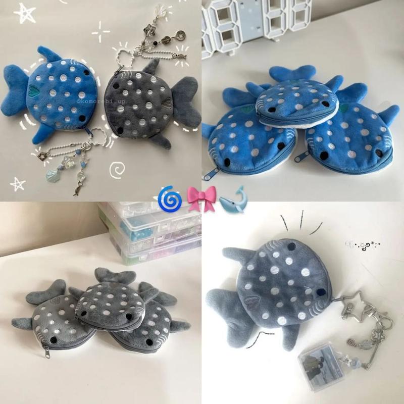 مینی بگ نهنگ آبی و طوسی