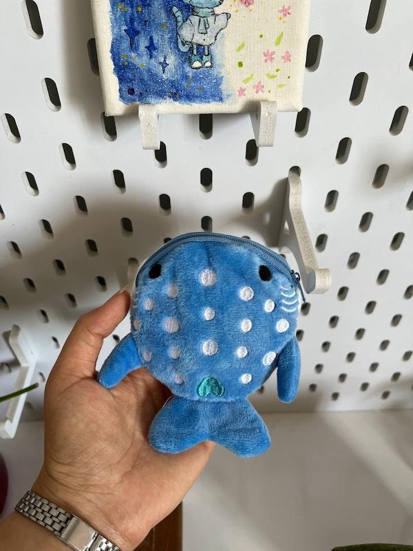 مینی بگ نهنگ آبی و طوسی