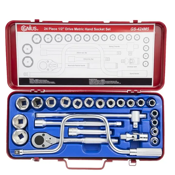 جعبه بکس جنیوس تولز مدل GS-424M5 مجموعه 24 عددی