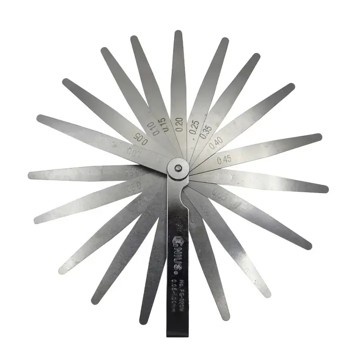 آچار فیلر جنیوس تولز مدل YP-FG-020M/0.05-1.00MM مجموعه 20 عددی