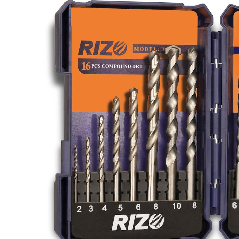 ست 6 عددی مته قلاویز ریزو RIZO مدل Combination Tap Set