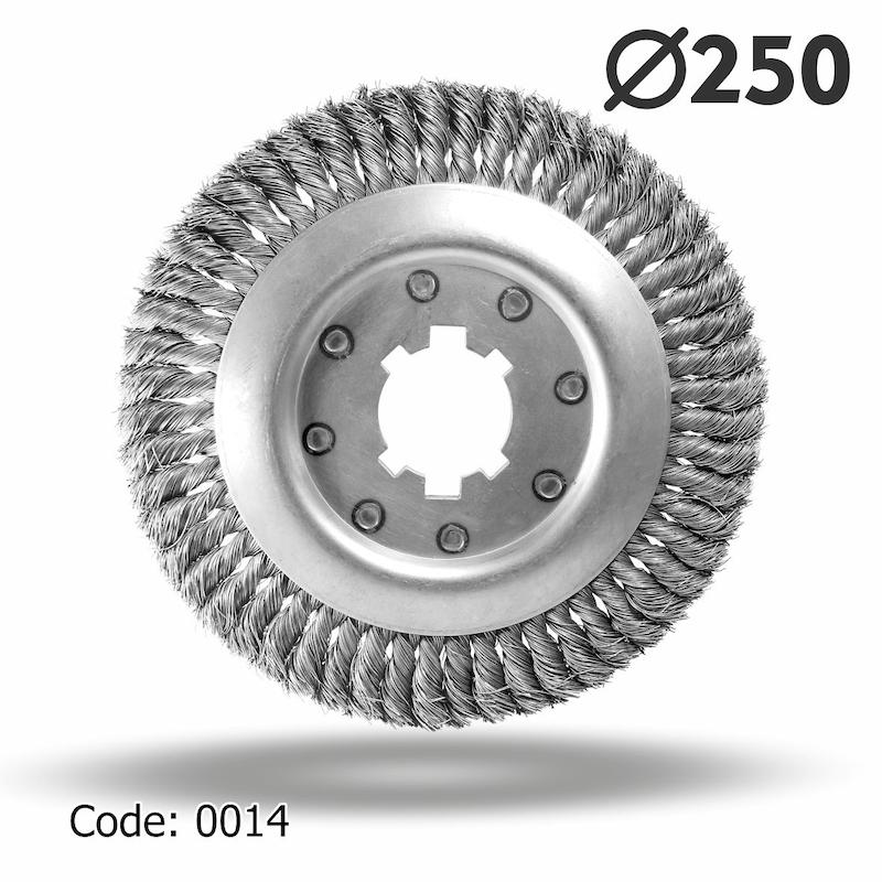 برس تخت بافته 250 ضخامت 18 مرکز شش خار سایز 50.8 جهان برس