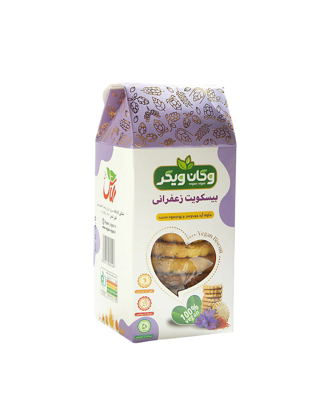 بیسکوئیت زعفران وگان