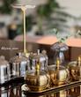 ظرف اردورخوری / جای ادویه / پاسماوری(استیل طلایی و‌نقره ای)