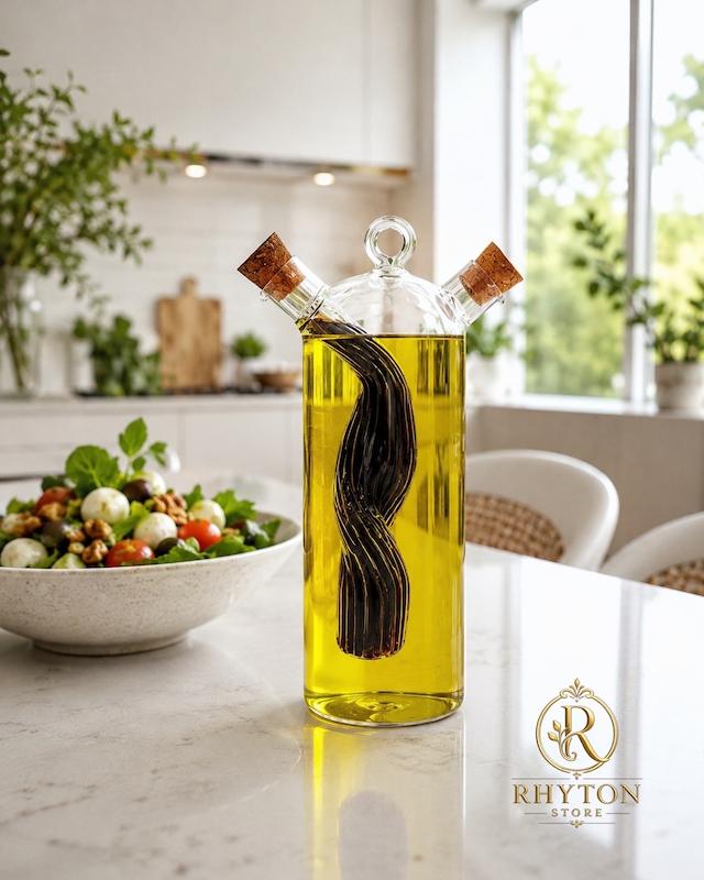 آبلیمو خوری دوجداره(روغن ریز دومخزنه،جای آبلیمو،روغن زیتون ، سرکه…)