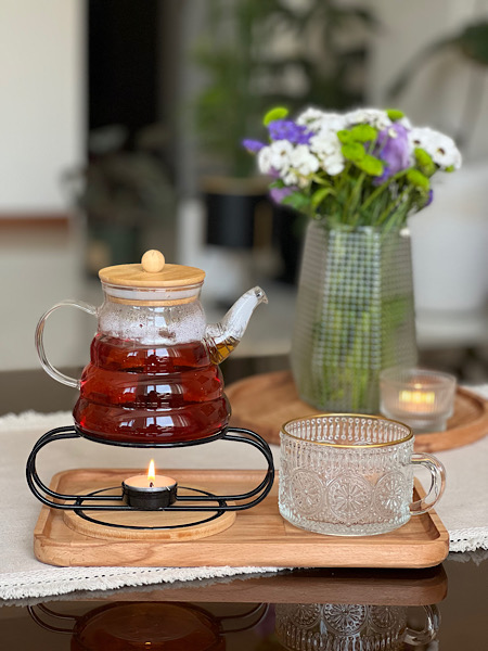 وارمر قوری چوب فلز