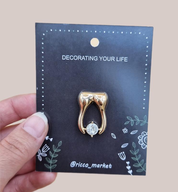 مجموعه پین دندان نگین دار