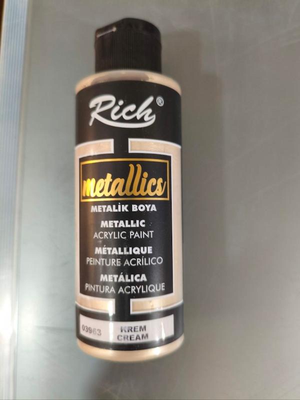 رنگ کرم متالیک وزن 240 سی سی ساخت ترکیه