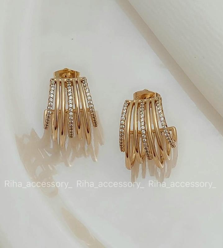 گوشواره ژوپینگ مدل خطی ، گوشواره مجلسی ژوپینگ کد۱۰۳۷