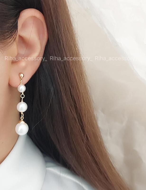 گوشواره مروارید آویز ژوپینگ کد ۱۰۴۰