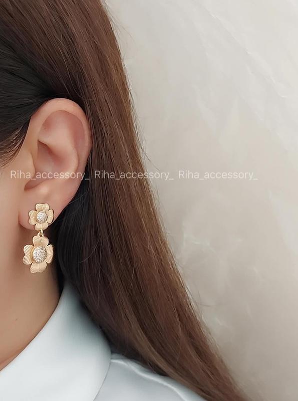 گوشواره گل آویز ژوپینگ