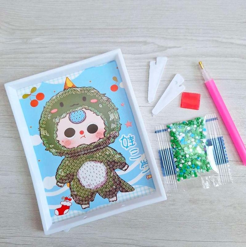 نقاشی الماسی عروسک کیوت
