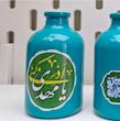 گلدان شیشه ای رنگی مهدوی