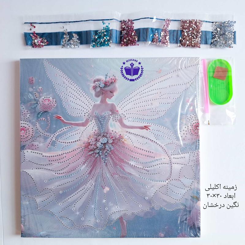 نقاشی الماسی فرشته شاین دار