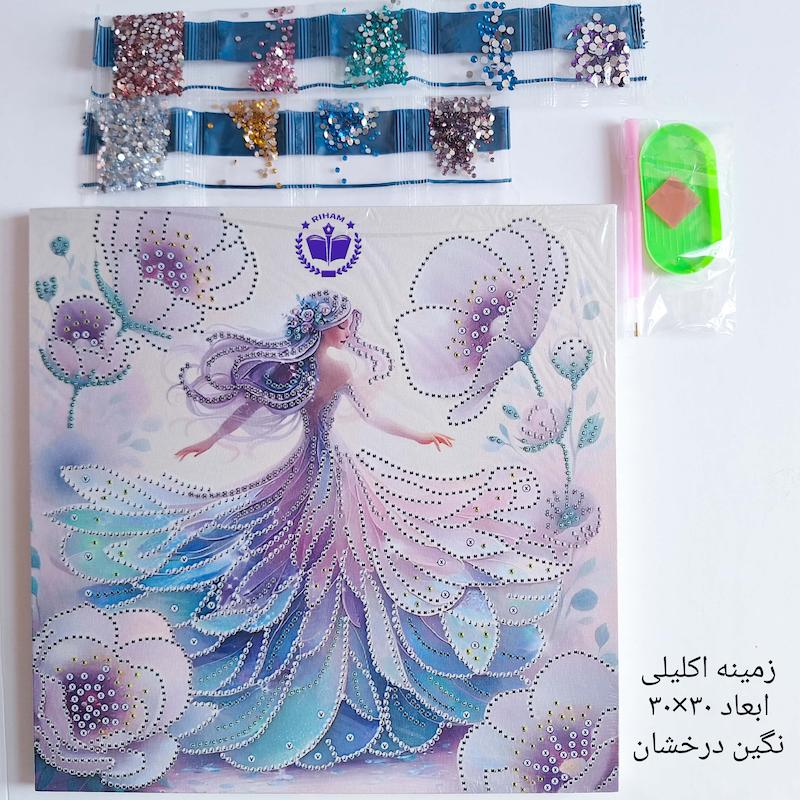نقاشی الماسی فرشته شاین دار