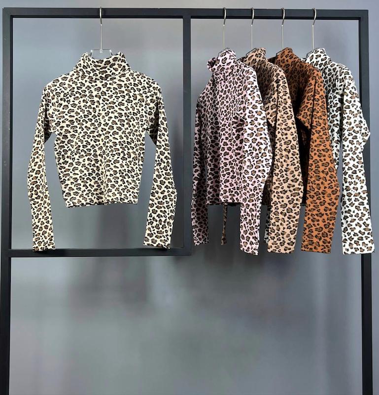 کراپ‌ یقه اسکی آستین بلند