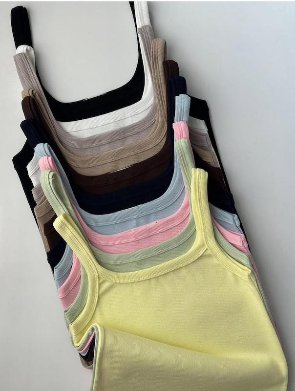 تاپ یقه خشتی بند باریک