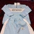 ست حراجی دورس و اسلش MANCHESTER CITY آبی سفید (11373)