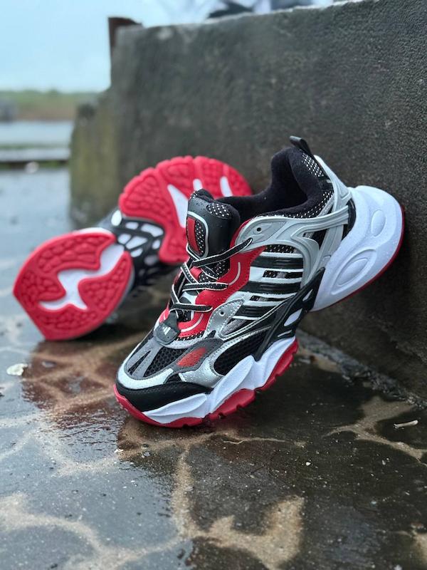 کتونی اسپرت مدل ADIDAS DELUXE مشکی قرمز (11237)
