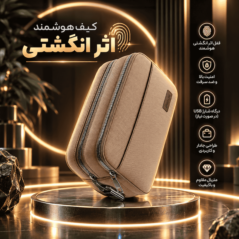 کیف هوشمند اثر انگشتی Green Lion Valencia Fingerprint Bag
