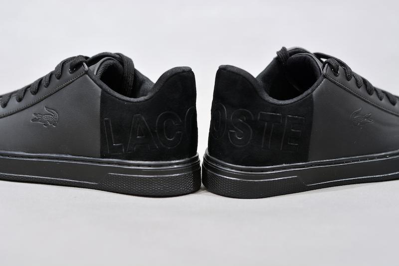اسنیکر مردانه لکاست مشکی مشکی جیر (Lacoste)