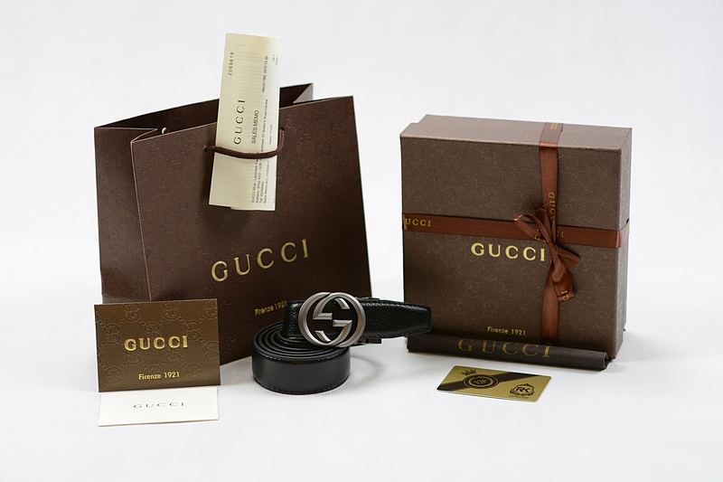 کمربند مردانه گوچی سگک خاکستری مدل ۲۰۲۳ (GUCCI)