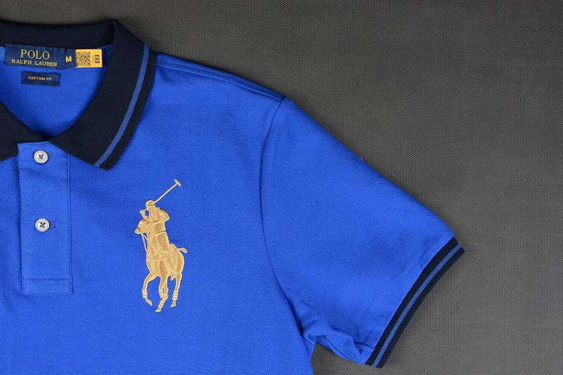 پولوشرت مردانه لوگو دار پونی آبی کاربنی ۲۰۲۵ (POLO RL 2025)