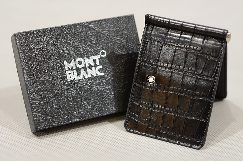 جاکارتی مون بلان،کیف پول مون بلان،جاکارتی چرم گیره دار مون بلان،جاکارتی گیره ای،Mont Blanc