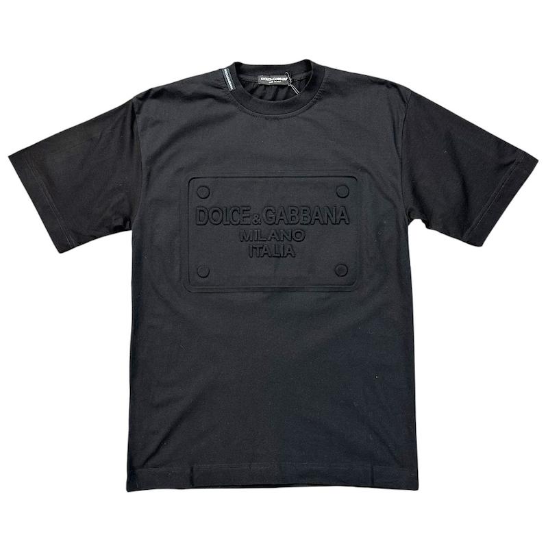 تیشرت یقه گرد دولچه گابانا مدل سه بعدی مشکی ۲۰۲۶ (D&G)
