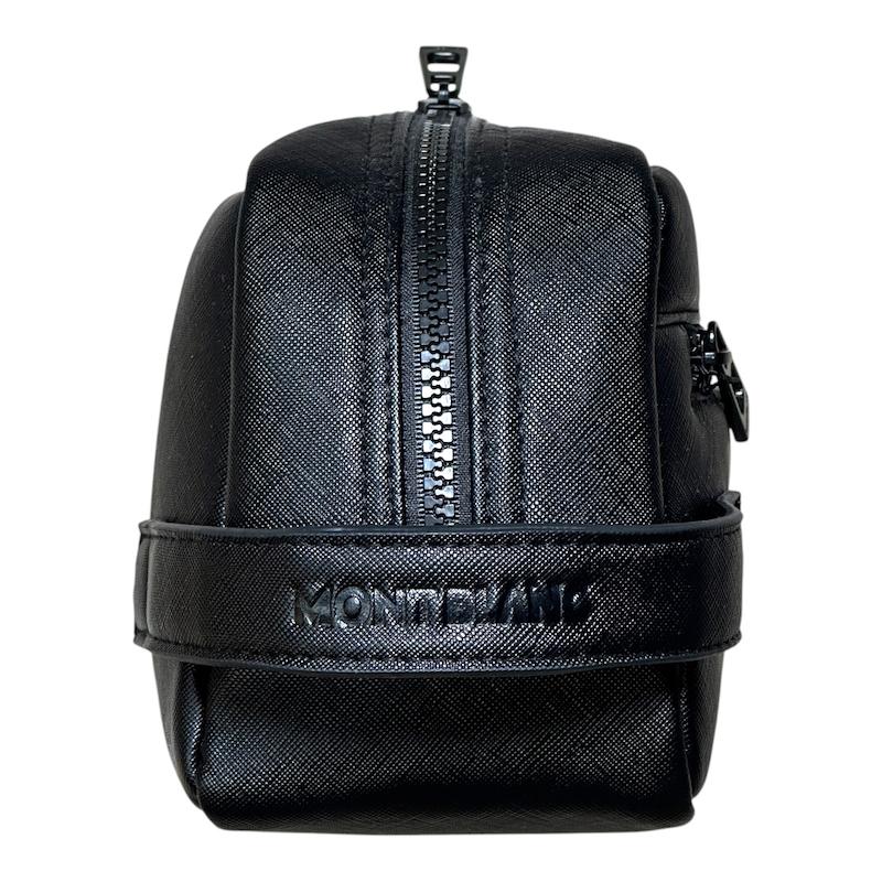 کیف دستی مردانه داپکیت مون بلان تک زیپ زیگزاگ مشکی (MONT BLANC)