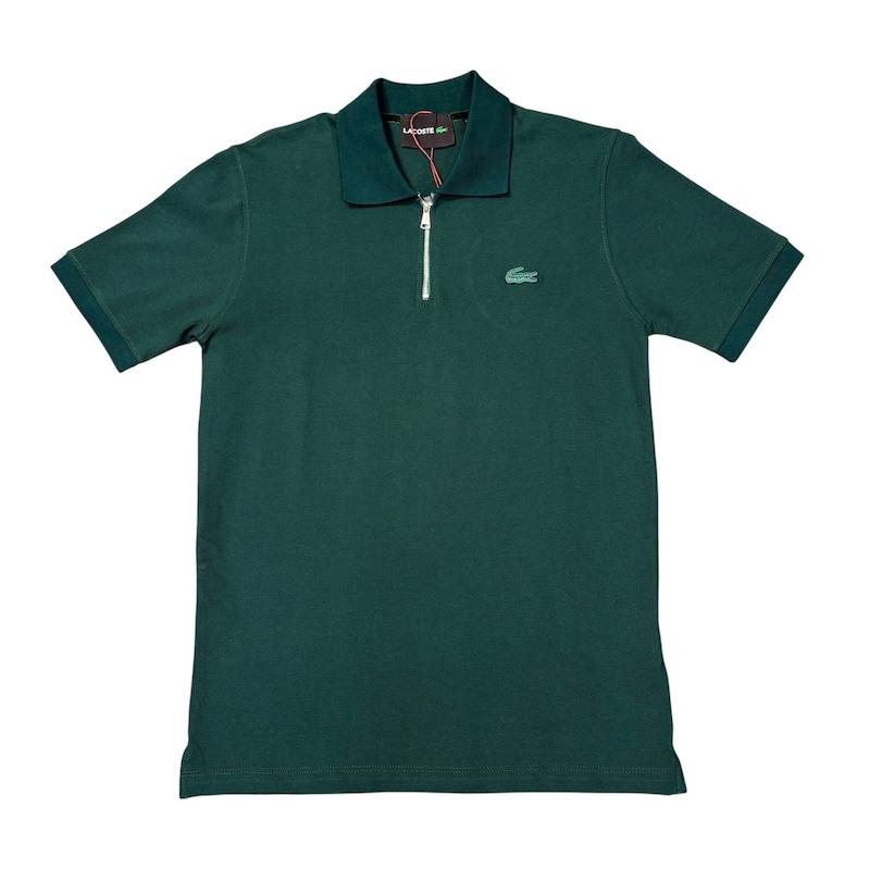 پولوشرت مردانه لاگست نیم زیپ سبز (LACOSTE) 