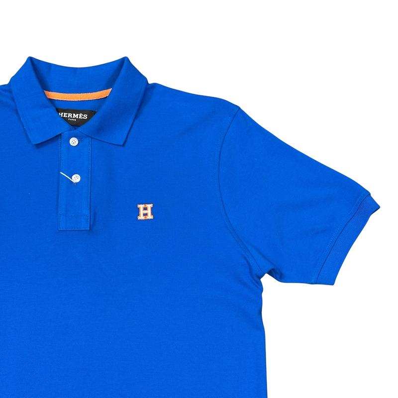 پولوشرت مردانه هرمس مدل H آبی کاربنی ۲۰۲۶ (HERMES)