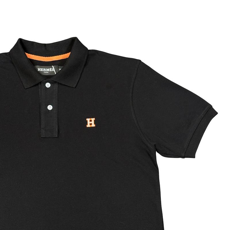 پولوشرت مردانه هرمس مدل H مشکی ۲۰۲۶ (HERMES)