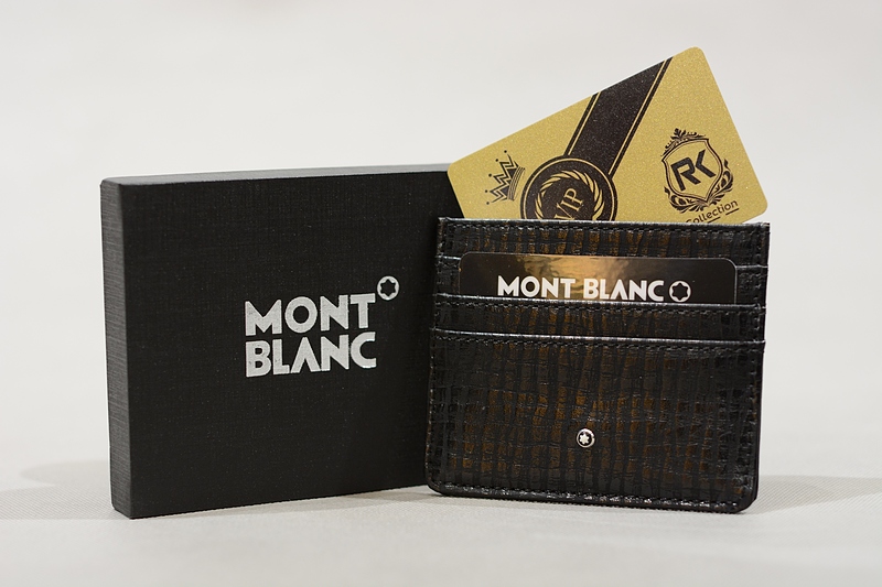 کیف کارت مون بلان طرح سنگی مشکی (Mont Blanc)