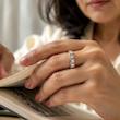 انگشتر نقره تنیسی sterling silver tennis ring کد: RO05Ri7 