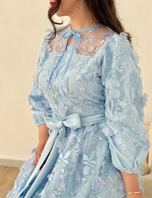 پیراهن ملودی آبی 