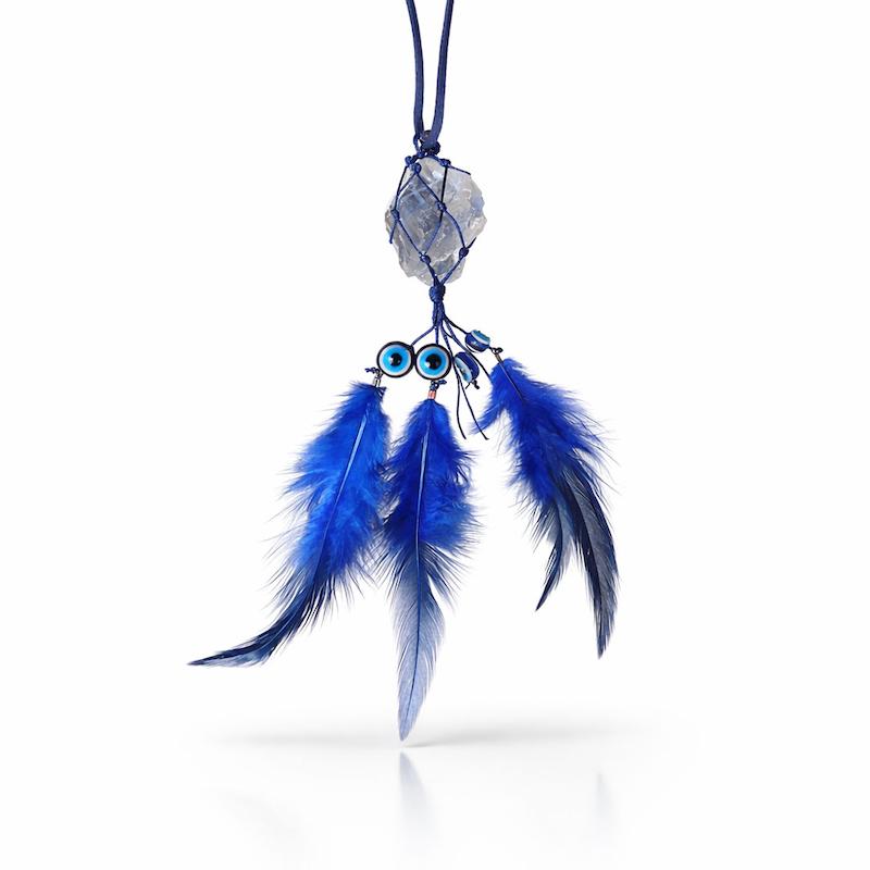 آویز سنگ نمک آبی کریستال مدل Blue Guard (کد11)