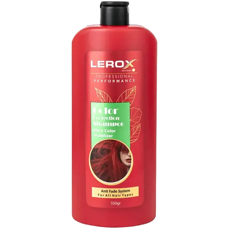 شامپو انواع مو برند  Lerox مدل color Protection تثبیت کننده رنگ مو حجم 550 میلی لیتر 