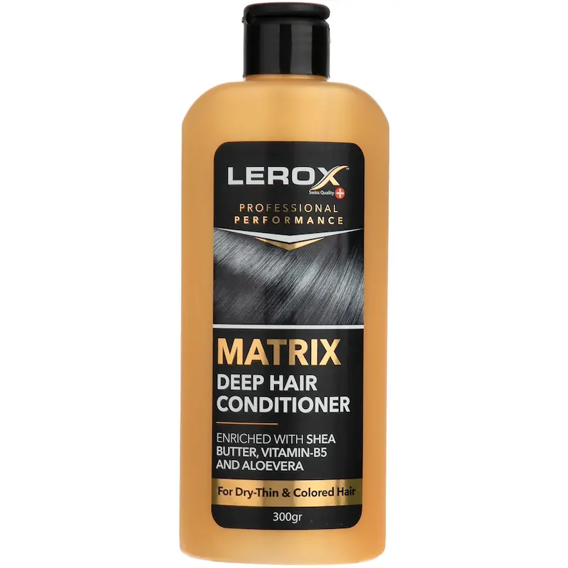 نرم کننده موهای رنگ شده برند Lerox مدل Matrix مناسب موهای آسیب دیده و رنگ شده حجم ۵۵۰ میلی لیتر