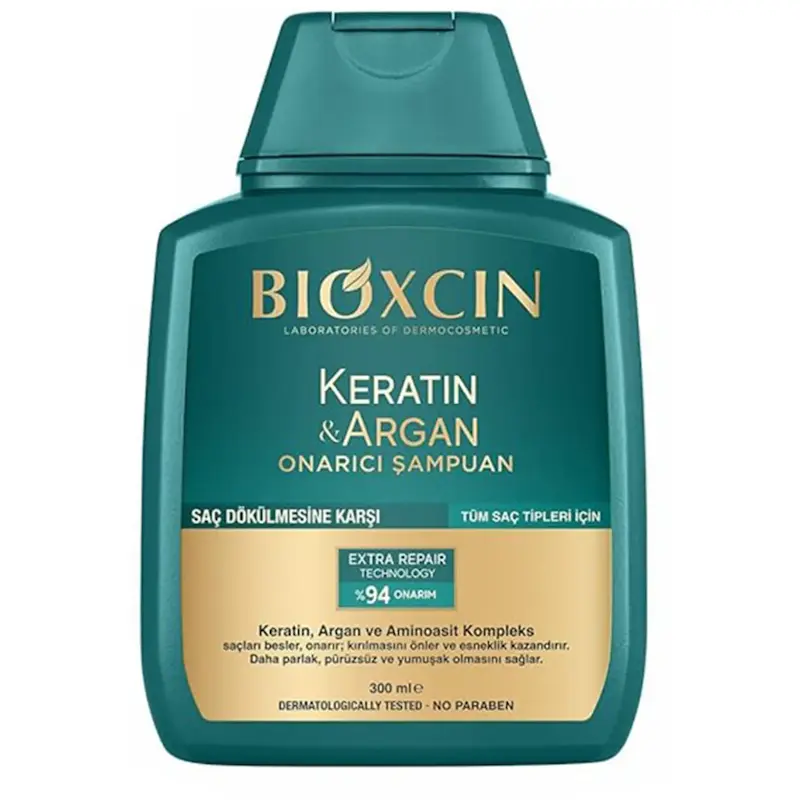 شامپو ضد ریزش  Bioxcin مدلKeratin & Argan حجم 300ml اصلی