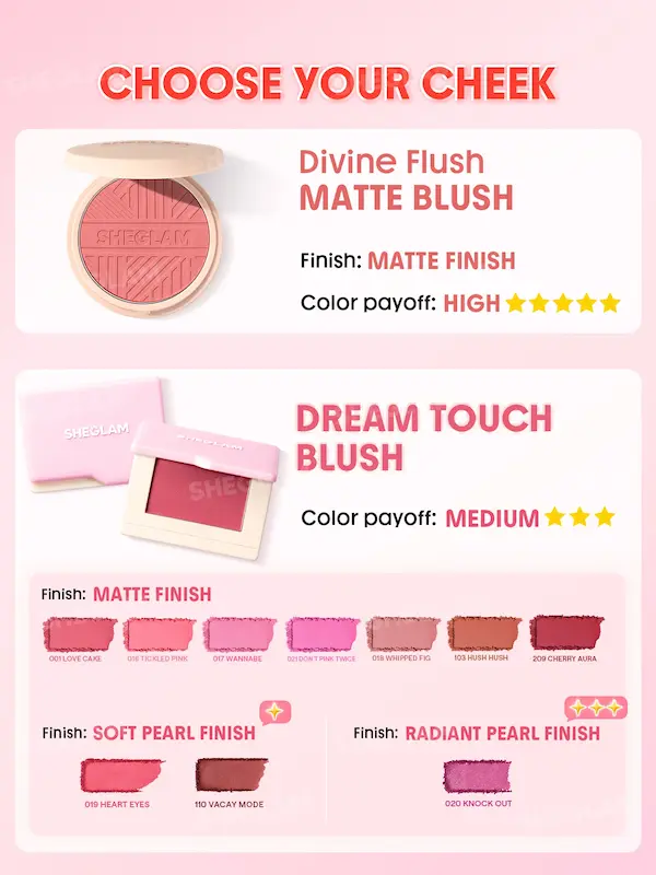 رژگونه شیگلم دریم تاچ اصل (SHEGLAM Dream Touch Blush) 