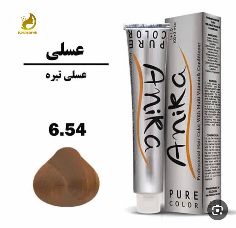 رنگ موی آنیکا شماره 6.54 حجم 100 میلی لیتر رنگ عسلی تیره